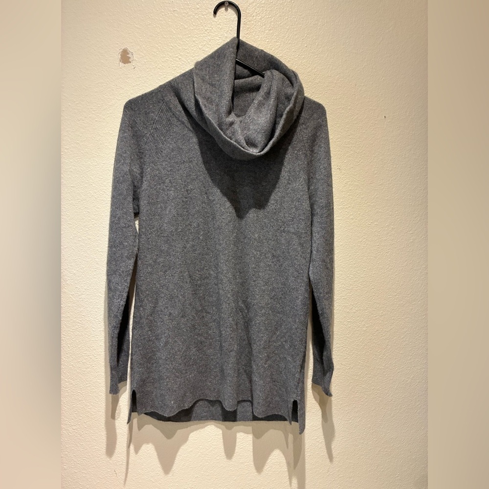 Cynthia Rowley Women’s 100% Cashmere 2Ply Cowl Neck Sweater in Grey Sz S